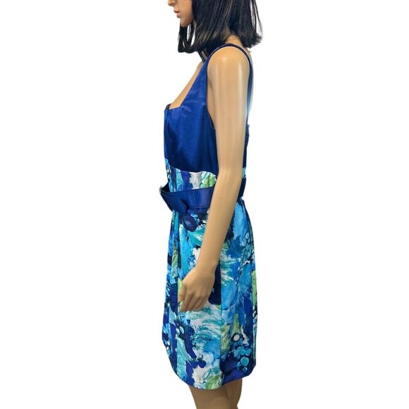 (5 for $25) Roulette Mixed Media Sleeveless Belted Dress size 12 - Picture 3 of 5